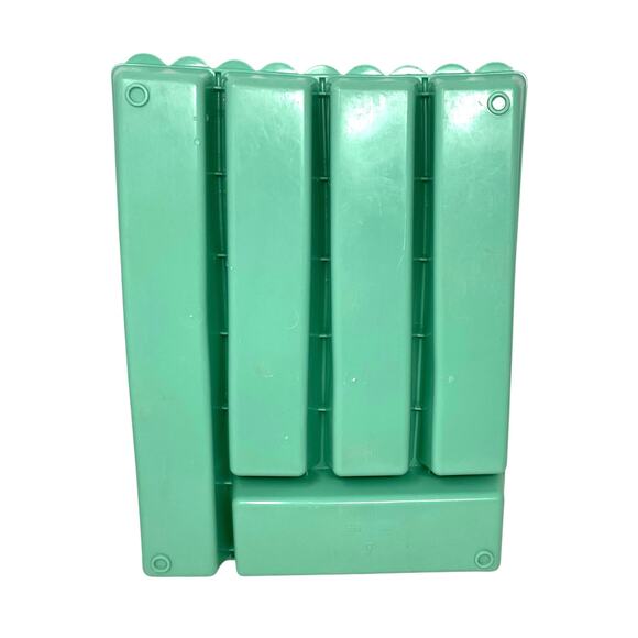 Blisscraft of Hollywood Vintage Drawer Organizer Green Molded Plastic Scalloped - Picture 5 of 15